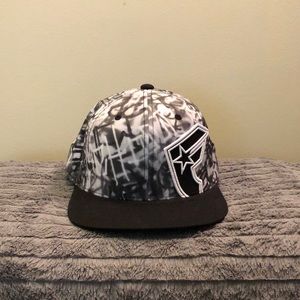Black and White Fitted Hat